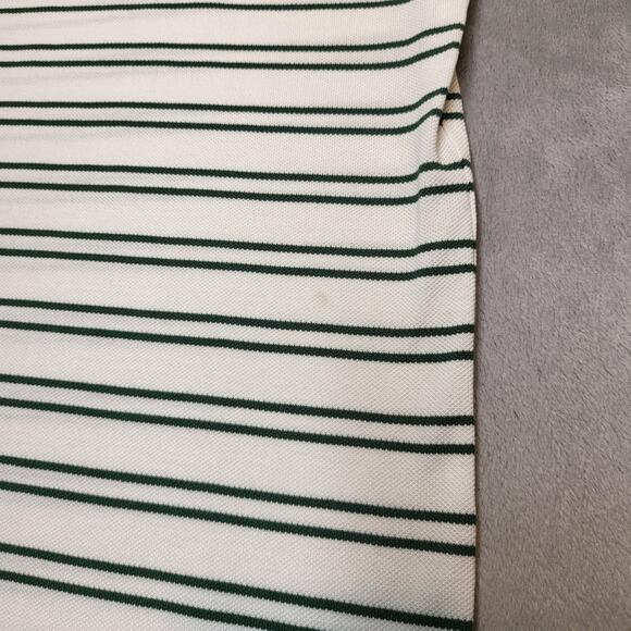 Masters Golf Polo Shirt Mens Large White Green Stripe Masters Collection Logo - Picture 6 of 10